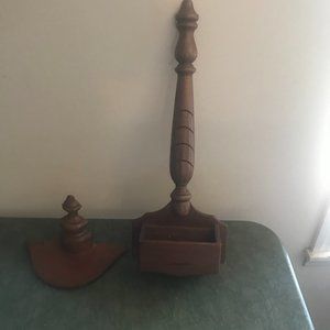 Vintage Wall Decor Wood Wall Pocket and Wall Shelf